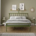 Ver imagem 1 de Conjunto Cama Casal 2 Mesas de Cabeceira em Aço Begônia CabeCasa MadeiraOriginals