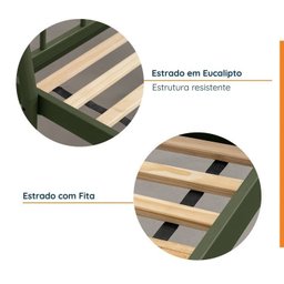 Conjunto Cama Casal 2 Mesas de Cabeceira em Aço Begônia CabeCasa MadeiraOriginals - 12