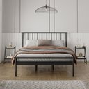 Ver imagem 1 de Conjunto Cama Casal 2 Mesas de Cabeceira em Aço Begônia CabeCasa MadeiraOriginals