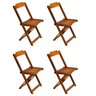 Kit 4 Cadeiras de Madeira Dobravel Mel - 1