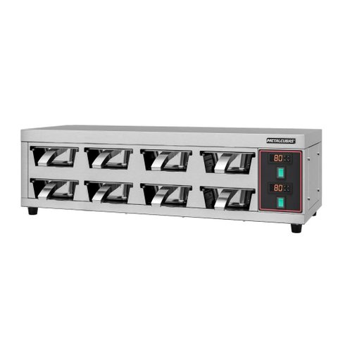 Conservador de Proteinas Elétrico Metalcubas 8 Cubas de Encosto 220V Mcp 8 e