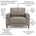 Ver imagem 5 de Poltrona Decorativa Oasis Pes Madeira Courino Tcs 726 Moll
