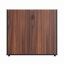Ver imagem 5 de Armário Baixo 2 Portas MDP 80cm Louro Preto com Preto F5 Office