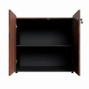 Ver imagem 6 de Armário Baixo 2 Portas MDP 80cm Louro Preto com Preto F5 Office