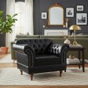 Ver imagem 1 de Poltrona Chesterfield Malbec Linha Exclusiva Via Encanto Preto Liso