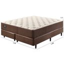 Ver imagem 2 de Cama Box Queen Molas Superlastic Sensazione 158x198x72cm Ecoflex Marrom