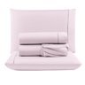Kit C/ 4 Jogos Cama Lençol Unique Casal Padrão Micro Percal 400 Fios Ponto Palito 4 Peças - Rosa + C - 2