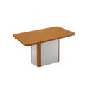 Ver imagem 5 de Conjunto: Mesa Sala Jantar Pietá Tampo Curvo 120cm+4 Cadeiras Dakota Madeira Naturale/off White -