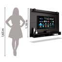 Ver imagem 2 de Painel Para Tv Até 65" Com Prateleira 1,80M Max Preto Preto