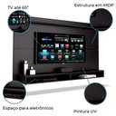 Ver imagem 3 de Painel Para Tv Até 65" Com Prateleira 1,80M Max Preto Preto