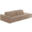 Ver imagem 1 de Sofá Ilha Modular para Sala 232cm com Puff Dublin K01 Veludo Bege - Lyam Decor