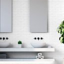 Ver imagem 2 de Papel de Parede Tijolinho Branco para Quarto, Apartamento