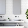 Papel de Parede Tijolinho Branco para Quarto, Apartamento - 2