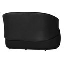 Ver imagem 4 de Kit 1 Namoradeira e 2 Poltronas Orgânica Beatriz Suede Composê Corino Preto - Estopar Suede Preto