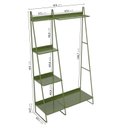 Ver imagem 4 de Conjunto Cama Queen 2 Mesa de Cabeceira e Arara de Roupas em Aço Begônia CabeCasa MadeiraOriginals