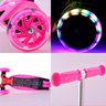 Patinete Infantil Regulável até 70kg com Luzes Led - Rosa - 2