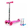 Patinete Infantil Regulável até 70kg com Luzes Led - Rosa - 1