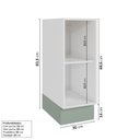 Ver imagem 3 de Balcão Planejado 1 Porta 30cm sem Tampo Arizona CabeCasa MadeiraOriginals Verde/Menta/Branco