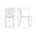 Ver imagem 5 de Cadeira Ville Verde Claro Empilhável em Polipropileno Plaxmetal