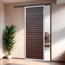 Ver imagem 3 de Porta de Correr Suspensa Veneziana Esq L.25 Mix Corten 210x80 Brimak