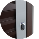 Ver imagem 5 de Porta de Correr Suspensa Veneziana Esq L.25 Mix Corten 210x80 Brimak