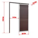 Ver imagem 2 de Porta de Correr Suspensa Veneziana Esq L.25 Mix Corten 210x80 Brimak