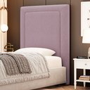 Ver imagem 2 de Cabeceira Cama Box Solteiro Alba 90cm com Frame Bouclé Rosé - Desk Design