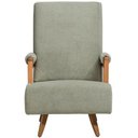 Ver imagem 3 de Poltrona de Amamentação Fixa Pés Manu Líria D02 Bouclê Verde Oliva C-199 - Lyam Decor