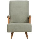Ver imagem 5 de Poltrona de Amamentação Fixa Pés Manu Líria D02 Bouclê Verde Oliva C-199 - Lyam Decor