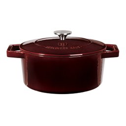 Caçarola Ferro Fundido 20cm 2,7l Burgundy Berlinger Haus Panela Indução Antiaderente Forno Cozinha - 5