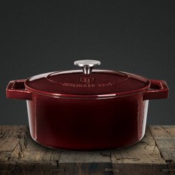 Caçarola Ferro Fundido 20cm 2,7l Burgundy Berlinger Haus Panela Indução Antiaderente Forno Cozinha - 8