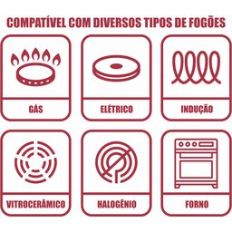 Caçarola Ferro Fundido 20cm 2,7l Burgundy Berlinger Haus Panela Indução Antiaderente Forno Cozinha - 10
