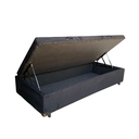 Ver imagem 2 de Cama Box Baú Solteiro Suede Preto + Colchão Ortobom Elegant Superpock