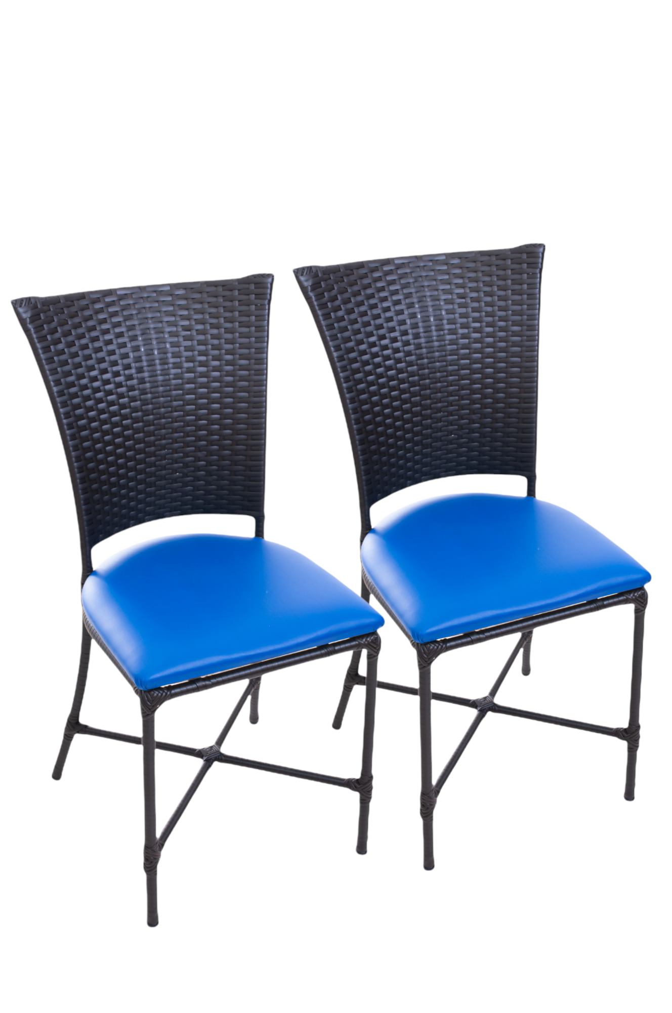 Cadeiras Estofadas Mesa Jantar de Fibra Sintetica:azul - 2