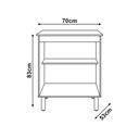 Ver imagem 2 de Armário Balcão Multiuso para Cozinha Micro-Ondas ou Forno Serena 02 Portas Savana Off White Moblis