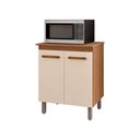 Ver imagem 4 de Armário Balcão Multiuso para Cozinha Micro-Ondas ou Forno Serena 02 Portas Savana Off White Moblis