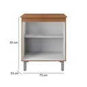 Ver imagem 2 de Armário Balcão Multiuso para Cozinha Micro-ondas ou Forno Serena 02 Portas Savana Off White Moblis