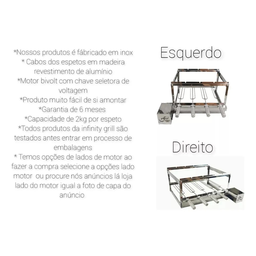 Churrasqueira Giratória Gira Grill 4 Espeto Inox Bivolt - 5
