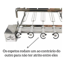 Ver imagem 3 de Churrasqueira Giratória Gira Grill 4 Espeto Inox Bivolt