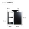 Gabinete para Banheiro Preto com Cuba Harpia - 3