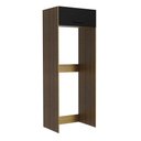 Ver imagem 2 de Porta Geladeira Armário de Cozinha 1 Porta Basculante Rustic/Preto Agata Madesa