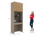 Ver imagem 2 de Quarto Modulado 2 Guarda Roupas 2 Mesas de Cabeceira 2 Módulos San Diego Móveis Sul