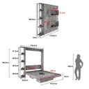 Ver mais imagens de Cama Articulada de Casal 4 Prateleiras 2 Nichos 178,5x193cm CM8014 