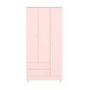 Ver imagem 3 de Guarda Roupa Infantil 3 Porta 2 Gavetas Doce Sonho Mdp Qmovi: Rosa