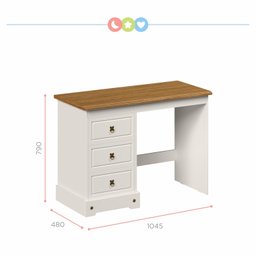 Quarto Infantil Completo 1 Guarda Roupa 1 Mesa de Cabeceira 1 Cabeceira Solteiro 1 Escrivaninha Smile  - 11