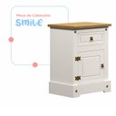 Ver imagem 6 de Quarto Infantil Completo 1 Guarda Roupa 1 Mesa de Cabeceira 1 Cabeceira Solteiro 1 Escrivaninha Smile Bege/Creme/Carvalho