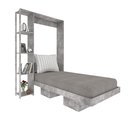 Ver imagem 4 de Cama Articulada Solteiro 4 Prateleiras 2 Nichos 128,5x193cm CM8013 Cinza/Concreto