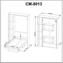 Ver imagem 5 de Cama Articulada Solteiro 4 Prateleiras 2 Nichos 128,5x193cm CM8013 Cinza/Concreto