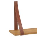 Ver imagem 3 de Kit 2 Prateleiras Gold Freijó com Alças de Couro - Matic Móveis