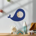 Ver imagem 2 de Espelho Infantil Colorido 25x35cm Baleia Azul - Formatos Criativos e Decoração para Enxoval